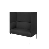 MNA38550001 Mona Двухместный диван с высокой спинкой 125x71x135 черный