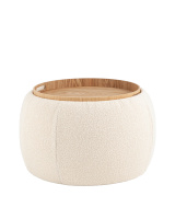 Пуф-столик Люкке с ящиком бежевый