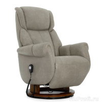 Кресло электрореклайнер FALTO Lift (3 мотора с механизмом подъема, искусственный нубук, серый)