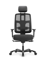 Кресло FALTO DISPATCHER AIR (3D подголовник, поясничный упор, сетка, ткань, черный)