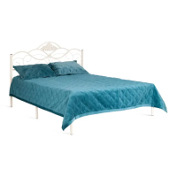 Кровать Federica (mod. AT-881) дерево гевея/металл, 160x200 (Queen bed), Белый (butter white)