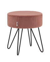 Пуф Спейси велюр рельефный коралловый