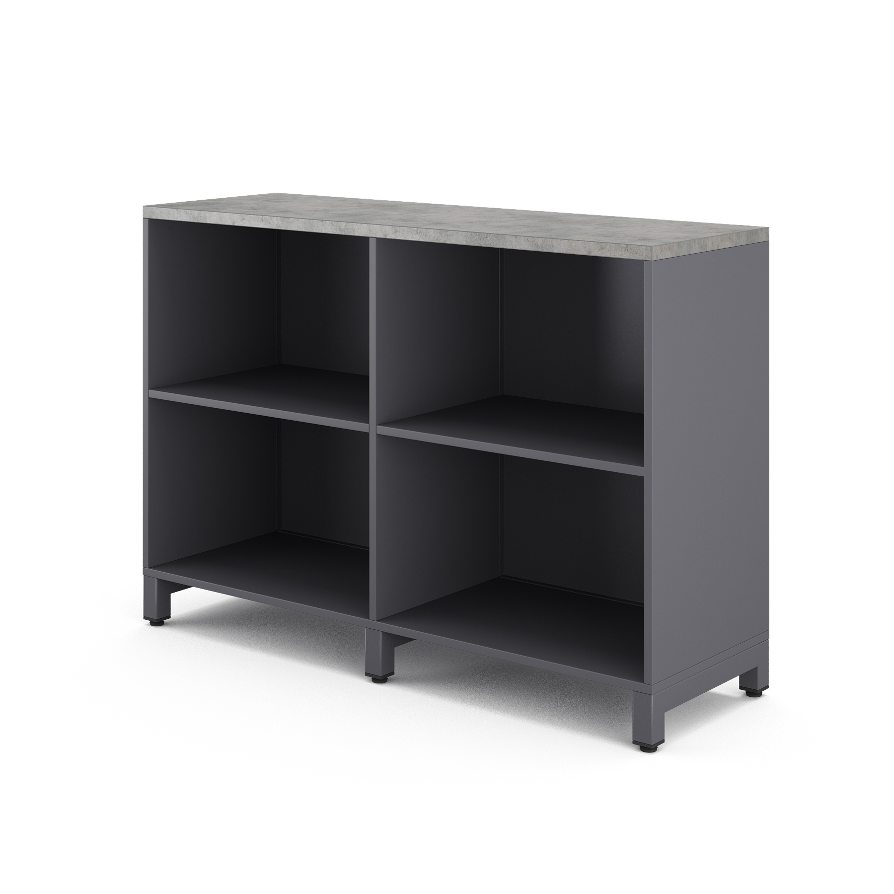 Шкаф открытый Kobor HO/2-120/60/M graphite/chicago Шкаф открытый Kobor HO/2-120/60/M graphite/chicago