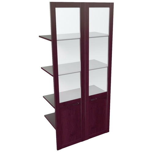 Наполнение высокого шкафа со стеклом 22551 палисандр