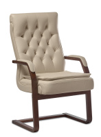 Кресло для посетителей Darwin C бежевая кожа