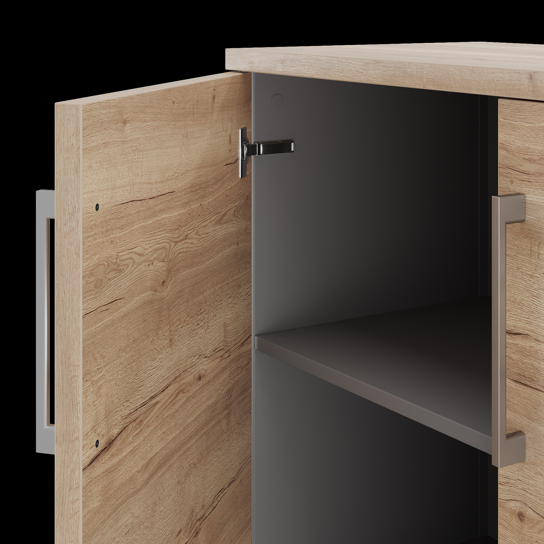 Шкаф распашной Kobor HR/3-90/40/M aluminum/natural Шкаф распашной Kobor HR/3-90/40/M aluminum/natural