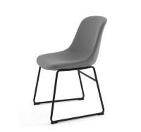 CAPRI Кресло посетит/салазки СЕРЫЙ/ЧЕРНЫЙ