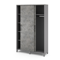 Шкаф-купе гардероб Kobor HKG/5-120/60/M aluminum/chicago