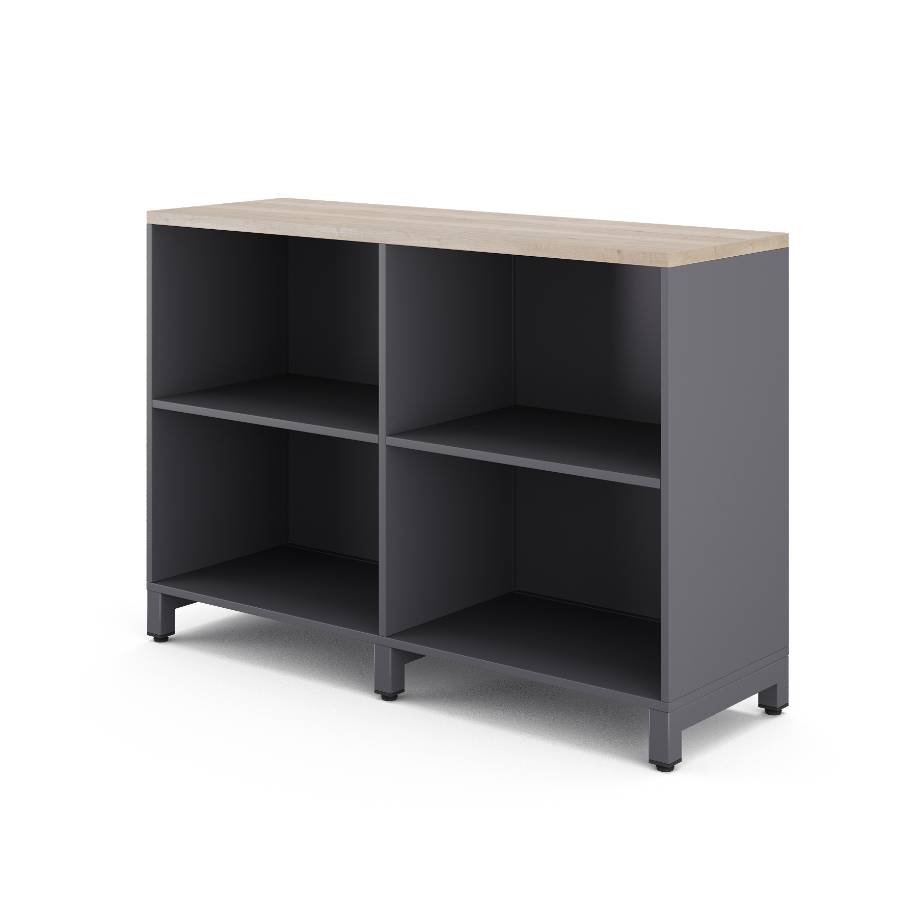 Шкаф открытый Kobor HO/2-120/60/M graphite/natural Шкаф открытый Kobor HO/2-120/60/M graphite/natural