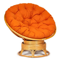 Кресло-качалка PAPASAN/ПАПАСАН w 23/01 B /с подушкой/ 115х78х104 см, Honey (мед), ткань Оранжевый, С 23