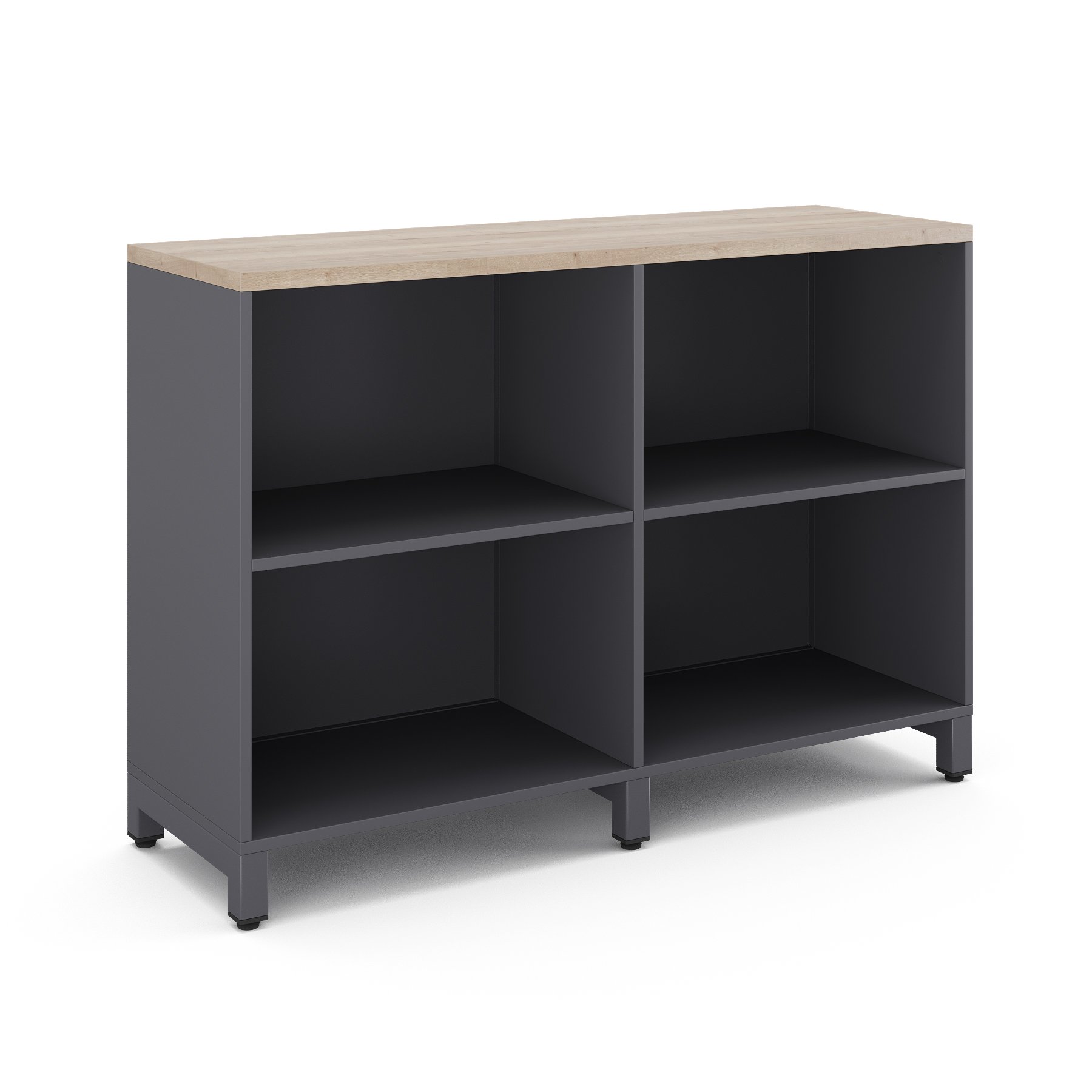 Шкаф открытый Kobor HO/2-120/60/M graphite/natural Шкаф открытый Kobor HO/2-120/60/M graphite/natural