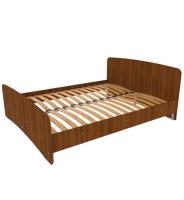 Кровать бытовая двуспальная из ЛДСП КЛ4 орех ноче экко