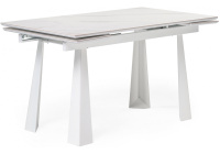 Обеденный стол Бэйнбрук 140х80х76 белый мрамор / белый Обеденный стол Бэйнбрук 140х80х76 белый мрамор / белый