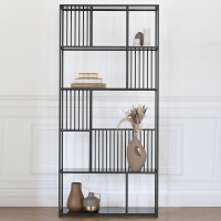 Стеллаж SOHO, черный, стекло, 90x30x192 Стеллаж SOHO, черный, стекло, 90x30x192