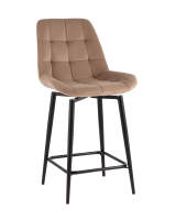 Стул полубарный Флекс с поворотным механизмом велюр капучино