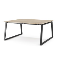 Стол офисный Kobor TR/2-100/160 black/natural Стол офисный Kobor TR/2-100/160 black/natural