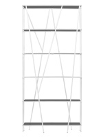 Стеллаж EVA, белый, тонированное стекло, 90x30x190