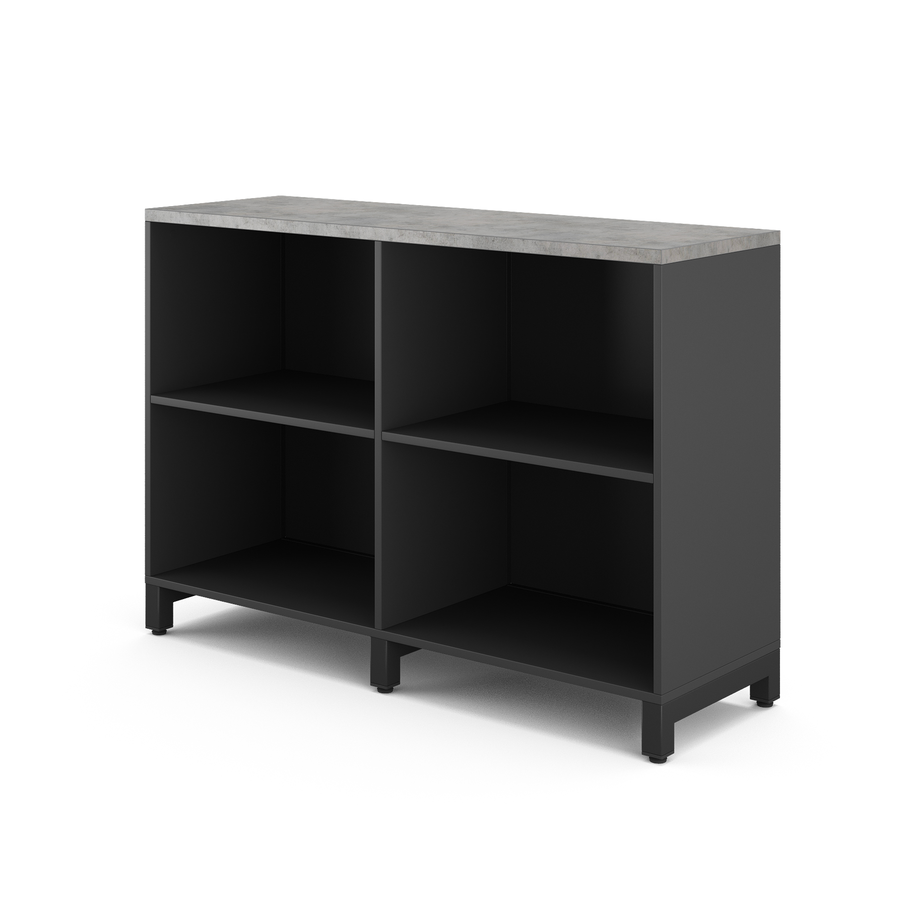 Шкаф открытый Kobor HO/2-120/60/M black/chicago Шкаф открытый Kobor HO/2-120/60/M black/chicago