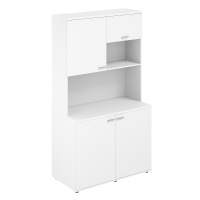 SG.1001.WH.WH / Офисная мини-кухня, 1200х600х2135 / корпус: белый, фасады: белый SG.1001.WH.WH / Офисная мини-кухня, 1200х600х2135 / корпус: белый, фасады: белый