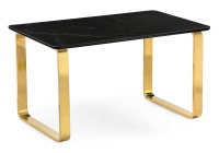 Керамический стол Селена 4 140х80 черный мрамор / золото Керамический стол Селена 4 140х80 черный мрамор / золото