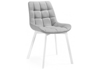 Стул на металлокаркасе Челси светло-серый / белый