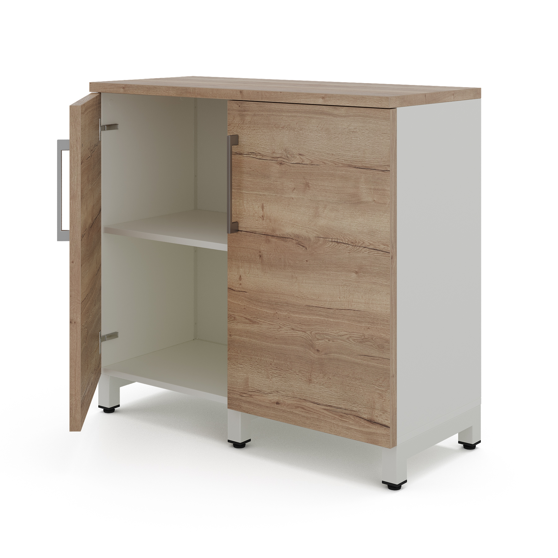 Шкаф распашной Kobor HR/2-90/60/M white/natural Шкаф распашной Kobor HR/2-90/60/M white/natural