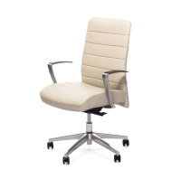 STRIPE/B Кресло руководителя БЕЖЕВЫЙ-АЛЮМ