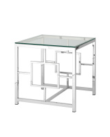 Журнальный столик 55*55 БРУКЛИН серебро Журнальный столик 55*55 БРУКЛИН серебро