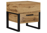 Тумба прикроватная Iris металл дуб вотан / черный муар