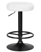 Табурет барный DOBRIN TEDDY BLACK (белый букле (13)) Табурет барный DOBRIN TEDDY BLACK (белый букле (13))
