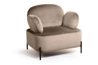 Кресло Dandy, бархат пепельно-бежевый 25