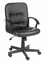 Кресло компьютерное OLSS кресло ЧИП Ультра черный экокожа