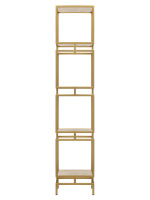 Стеллаж CUBIC-4, золотой, керамика Ivory, 40x40x196,5