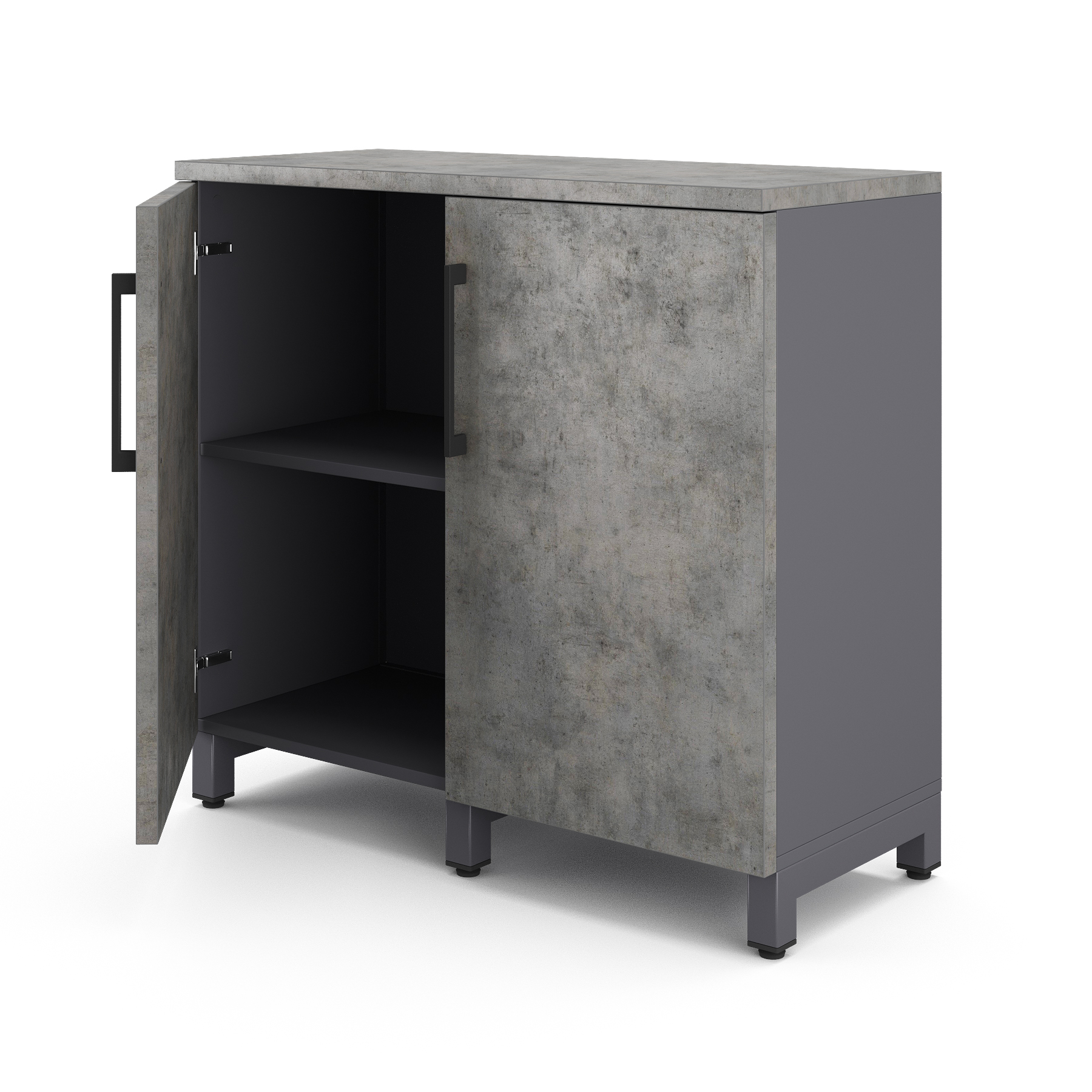 Шкаф распашной Kobor HR/2-90/60/M graphite/chicago Шкаф распашной Kobor HR/2-90/60/M graphite/chicago