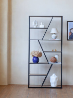 Стеллаж ARNETTA, черный, Робиния, 90x30x192 Стеллаж ARNETTA, черный, Робиния, 90x30x192