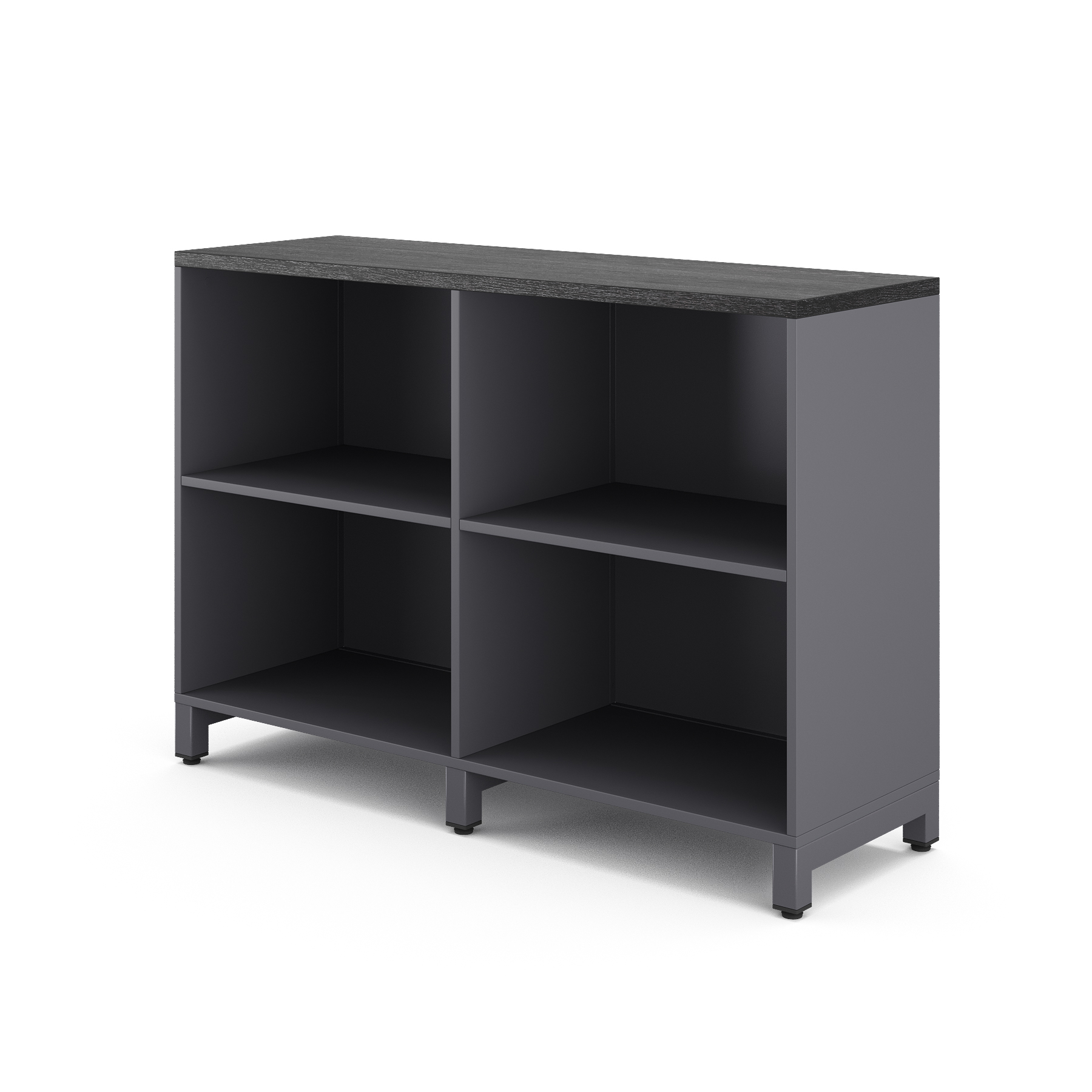 Шкаф открытый Kobor HO/2-120/60/M graphite/wood Шкаф открытый Kobor HO/2-120/60/M graphite/wood