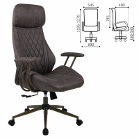 Кресло BRABIX PREMIUM "Dakota EX-572", синхромеханизм, искусственная замша, темно-серый, 532943 Кресло BRABIX PREMIUM "Dakota EX-572", синхромеханизм, искусственная замша, темно-серый, 532943