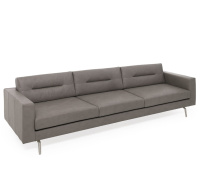 TENO 3м диван, кожа ТЕМНО-БЕЖЕВЫЙ/ПОЛИР