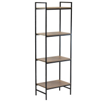 Стеллаж ALTO, черный, ЛДСП Робиния, 45x30x145 Стеллаж ALTO, черный, ЛДСП Робиния, 45x30x145