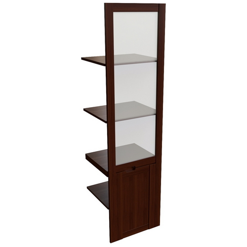 Наполнение одностворчатого шкафа со стеклом 22553 темн.орех