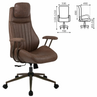 Кресло BRABIX PREMIUM "Arizona EX-573", синхромеханизм, искусственная замша, коричневый, 532944 Кресло BRABIX PREMIUM "Arizona EX-573", синхромеханизм, искусственная замша, коричневый, 532944
