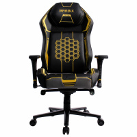 Кресло BRABIX PREMIUM "Tanos GM-180", мультиблок, 4D подлокотники, литой поролон, черное/желтое, 532953 Кресло BRABIX PREMIUM "Tanos GM-180", мультиблок, 4D подлокотники, литой поролон, черное/желтое, 532953