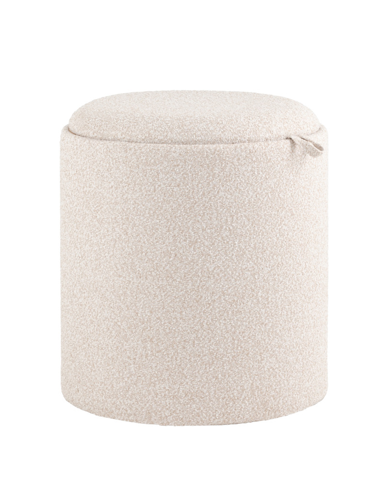 Пуф-столик с ящиком Хюгге S букле бежевый Пуф-столик с ящиком Хюгге S букле бежевый