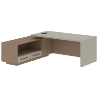 Стол руководителя с тумбой VCT 2119(L) Аметист/Бронза браш/Кобра 2100х1900х750 VELION Стол руководителя с тумбой VCT 2119(L) Аметист/Бронза браш/Кобра 2100х1900х750 VELION