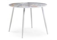 Стол стеклянный Кловис кианит / белый Стол стеклянный Кловис кианит / белый