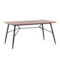 Стол RUSTO (mod. 289) МДФ/металл, 160 х 90 х 75 см , Black (Черный) / Walnut (Орех) 10 Стол RUSTO (mod. 289) МДФ/металл, 160 х 90 х 75 см , Black (Черный) / Walnut (Орех) 10