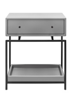Тумба прикроватная KARIN MINI, черная, МДФ Mouse Gray
