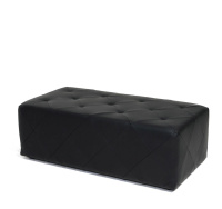 PRATO Пуф 112*56 кожа 20*20 ЧЕРНЫЙ