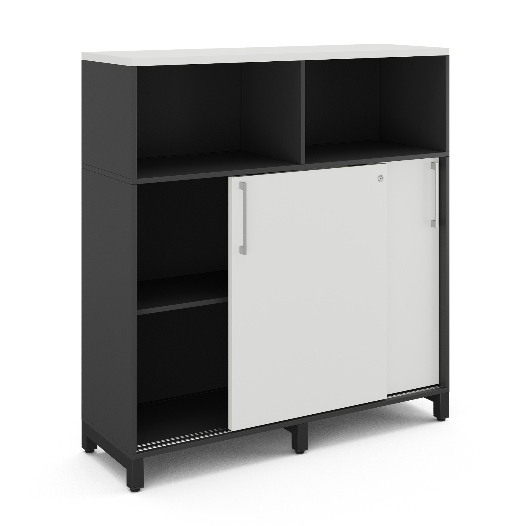 Шкаф открытый Kobor HK/2/1-120/40/M black/premium Шкаф открытый Kobor HK/2/1-120/40/M black/premium