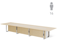 EXE Стол перег L536 хром/короб ДУБ СВЕТЛЫЙ/ХРОМ